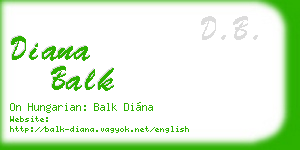 diana balk business card